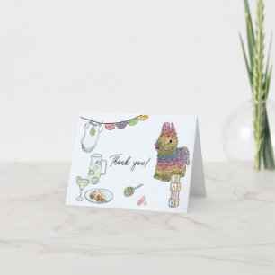 Fiesta Baby Shower Letterpress Thank You Card