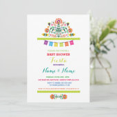Fiesta Baby Shower Mexican Girl Boy Bright Invite (Standing Front)