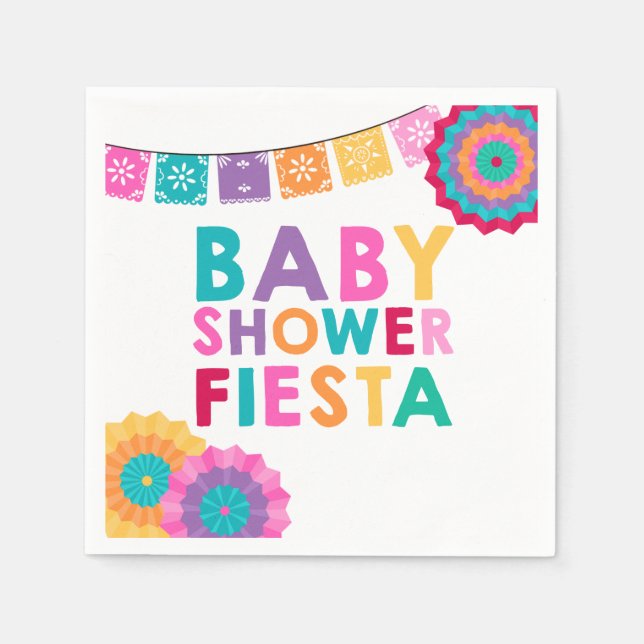 Fiesta Baby Shower Napkin Mexican Baby Shower (Front)