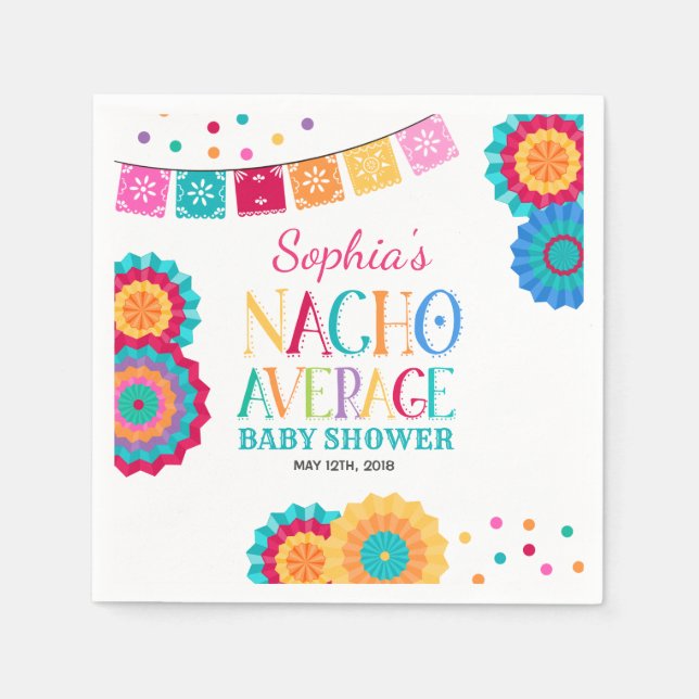 Fiesta Baby Shower Napkin Nacho Average Party (Front)