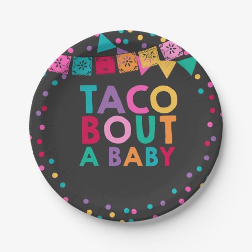 Fiesta Baby Shower Paper Plate 7 Taco Bout A Baby