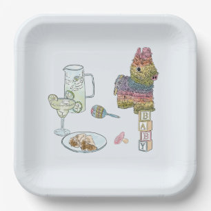 Fiesta Baby Shower  Paper Plates