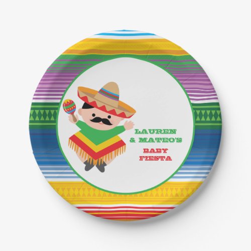 Fiesta Baby Shower Plates Mexican Party Paper Plates