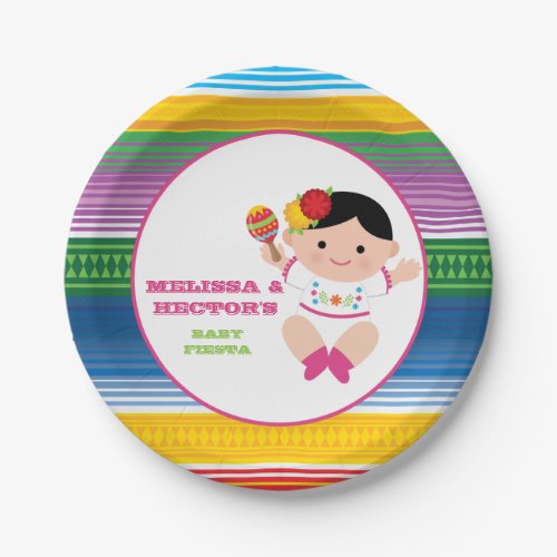 Fiesta Baby Shower Plates Mexican Party Paper Plates