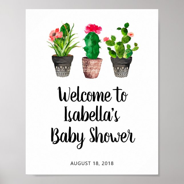 Fiesta Baby Shower Sign, Baby Fiesta Decorations (Front)