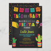 Let's Taco 'bout a Baby Fiesta Theme Gender Reveal Invitation