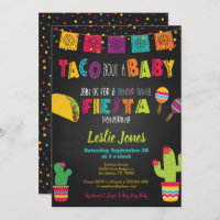 Fiesta Baby Shower Taco Bout a Baby Gender Reveal Invitation