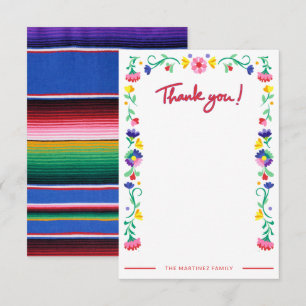 Fiesta Baby Shower Thank You Card