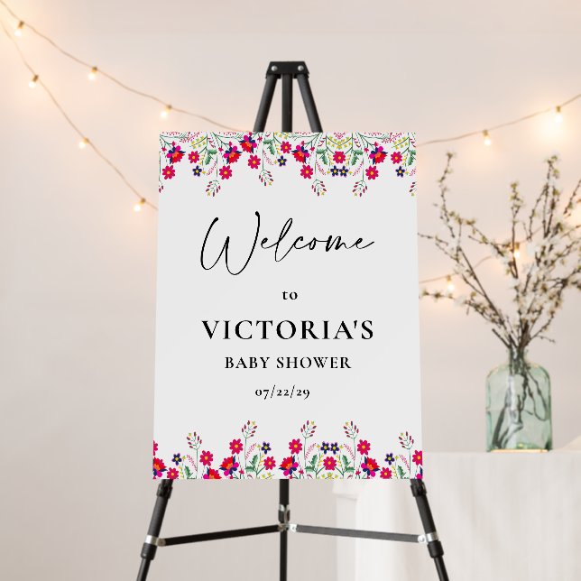Fiesta Baby Shower Welcome Foam Board (In Situ (Stand))