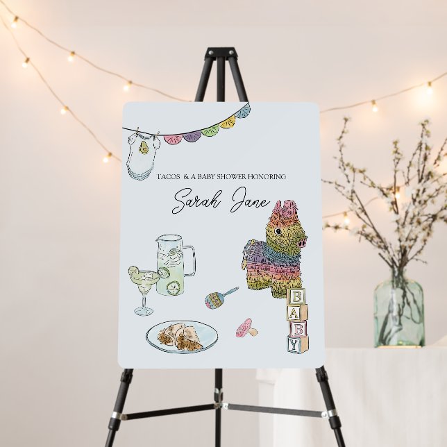 Fiesta Baby Shower Welcome  Foam Board (In Situ (Stand))