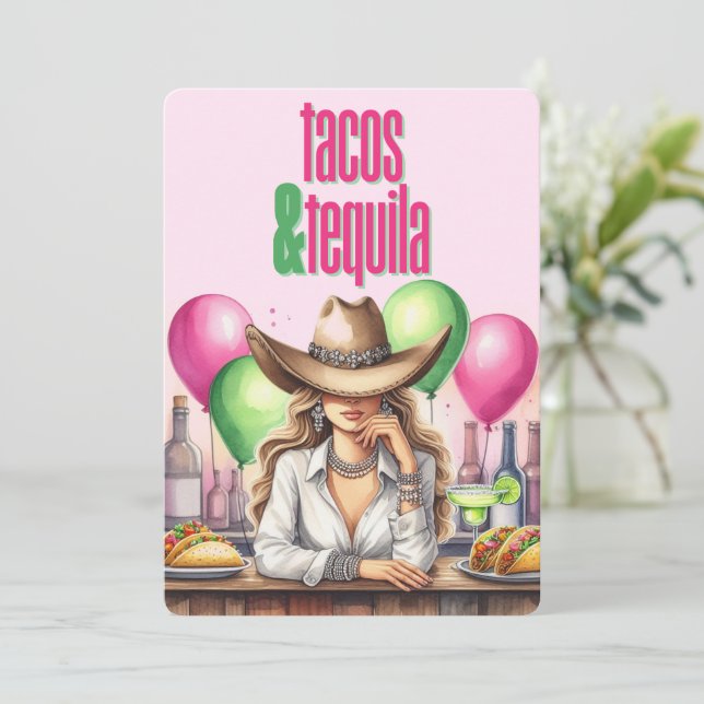 Fiesta Bachelorette Party Invitation (Standing Front)