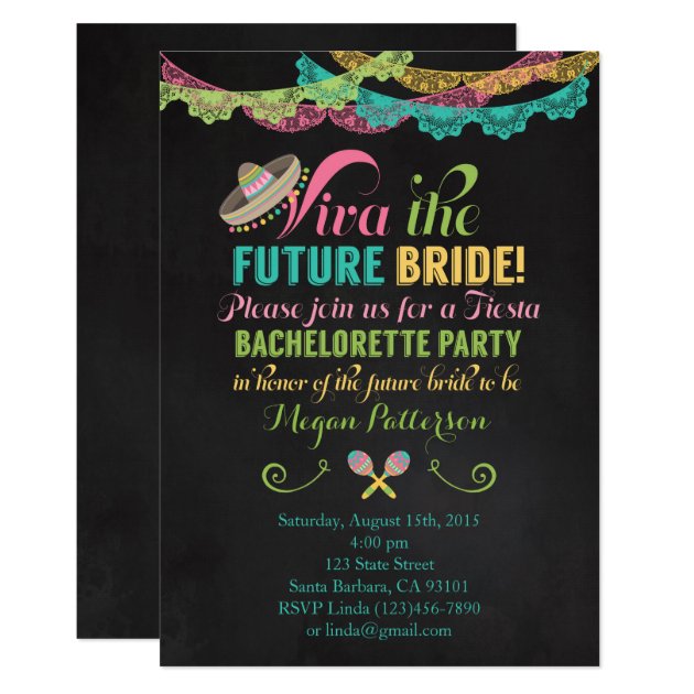 Fiesta Bachelorette Party Invitation