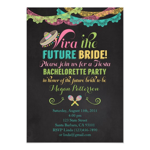 Fiesta Bachelorette Party Invitation