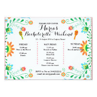 Fiesta Bachelorette Party Itinerary Invitation, Invitation