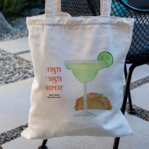 Fiesta Bachelorette Party Taco & Margarita Tequila Tote Bag