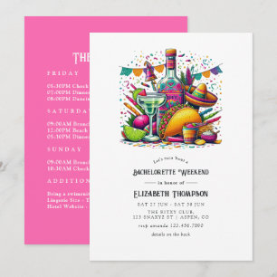 Fiesta Bachelorette Weekend with Tacos & Tequila Invitation
