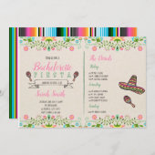 Fiesta bachelorette with Itinerary invitation (Front/Back)