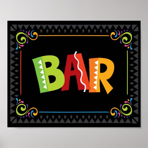 Fiesta BAR Party Sign Print