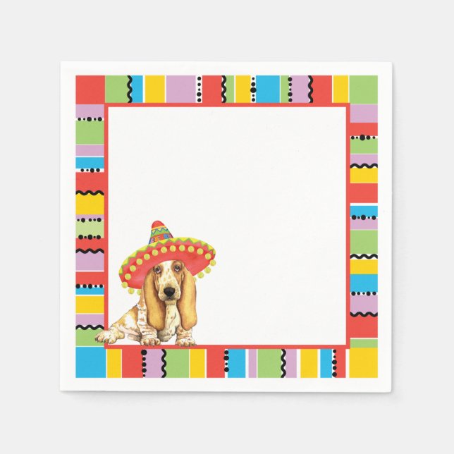 Fiesta Basset Paper Napkins (Front)