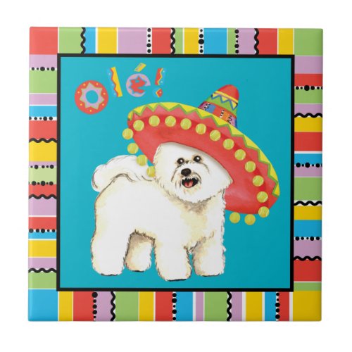 Fiesta Bichon Ceramic Tile