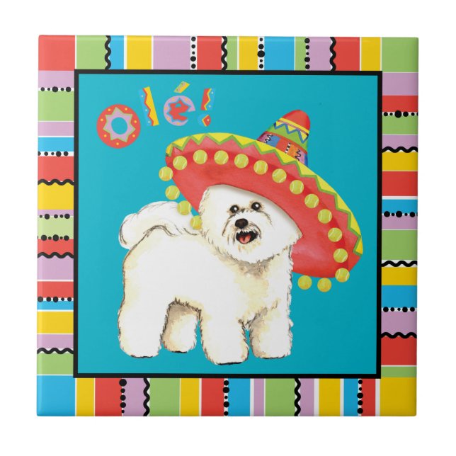Fiesta Bichon Ceramic Tile (Front)