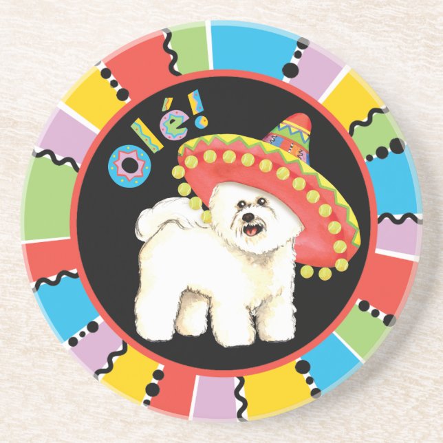 Fiesta Bichon Drink Coaster (Front)