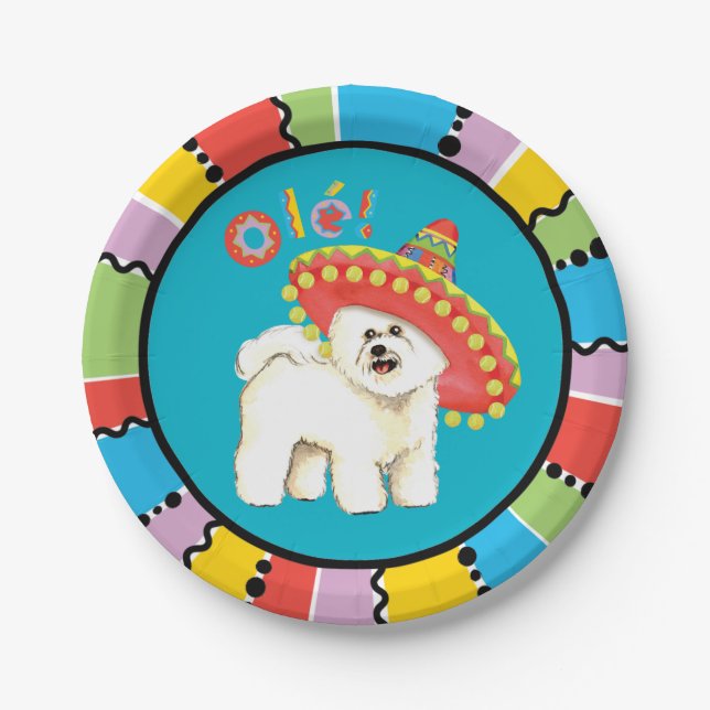 Fiesta Bichon Paper Plates (Front)
