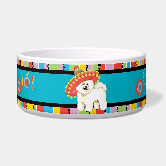 Fiesta Bichon Pet Bowl (Left)