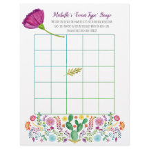 FIESTA BINGO Bridal Baby Shower Games