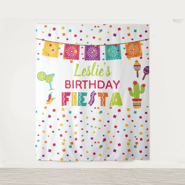 Fiesta Birthday Backdrop - WH (Front)
