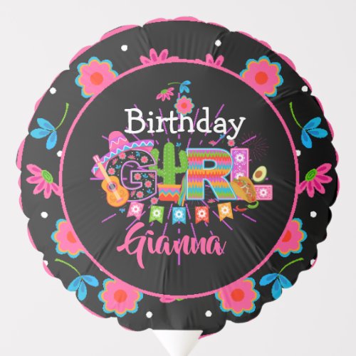Fiesta Birthday Girl   Mexico Party  Balloon