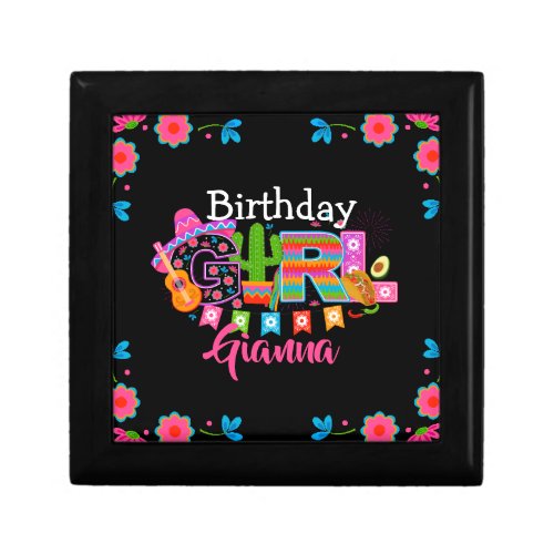 Fiesta Birthday Girl   Mexico Party  Gift Box