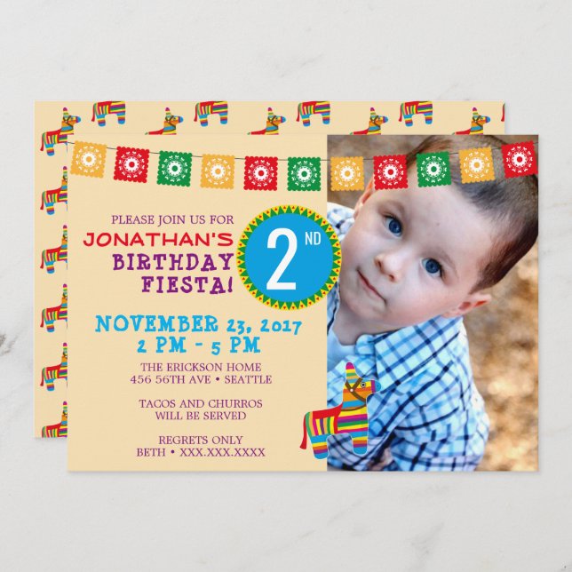 FIESTA BIRTHDAY INVITATION (Front/Back)