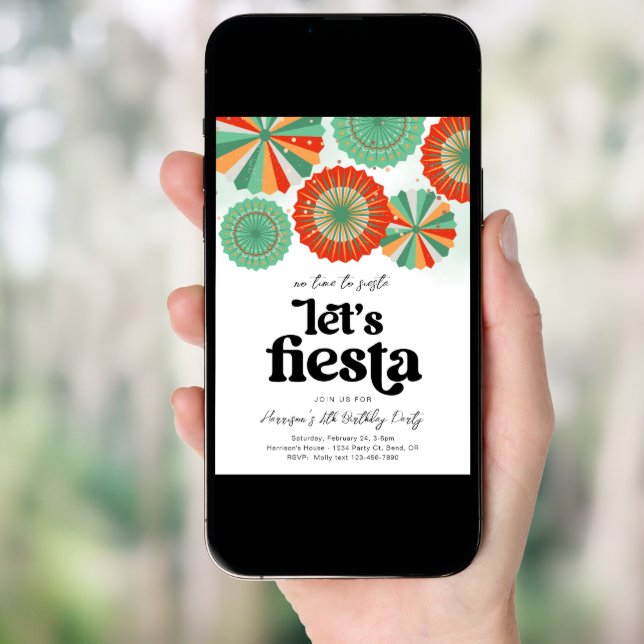 Fiesta Birthday Invitation (Front Digital)