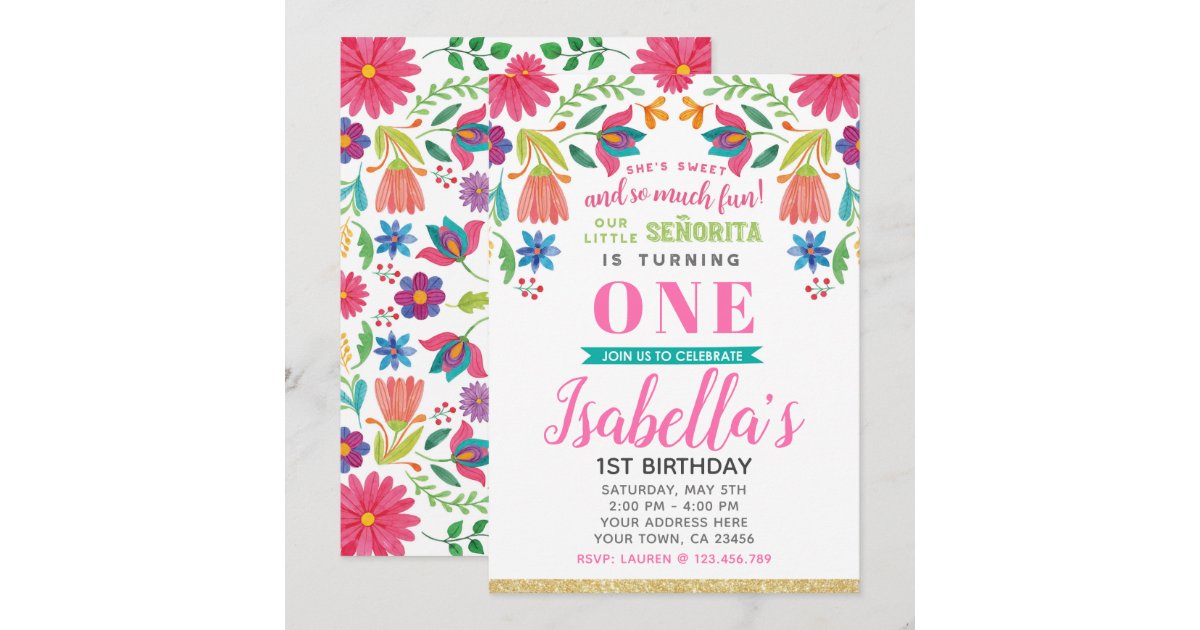 Fiesta Birthday Invitation Zazzle