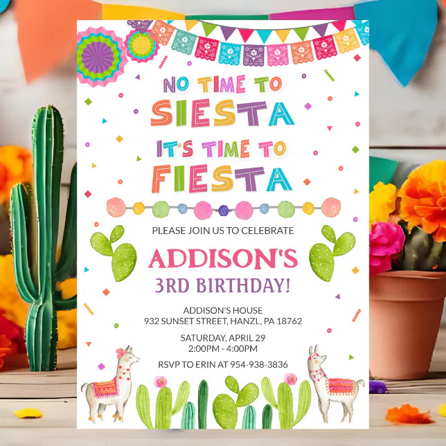 Feista Invitation Fiesta Birthday Invitation | Zazzle