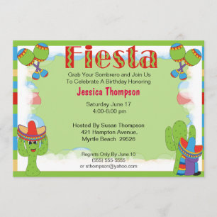 Fiesta Birthday Invitation