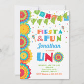 Fiesta Birthday Invitation Fiesta Fun Turning Uno (Front)