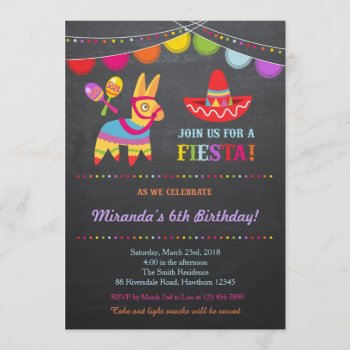 Fiesta Birthday Invitation / Fiesta Invitation by ApplePaperie at Zazzle