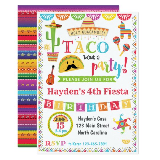 fiesta birthday invitation mexican