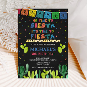 Fiesta Birthday Invitation   Mexican Party Invite