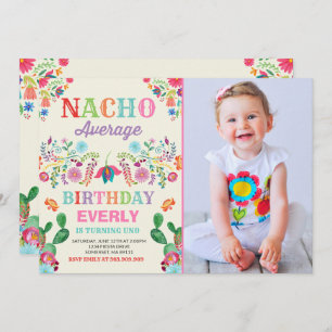 Fiesta Birthday Invitation Nacho Average Party