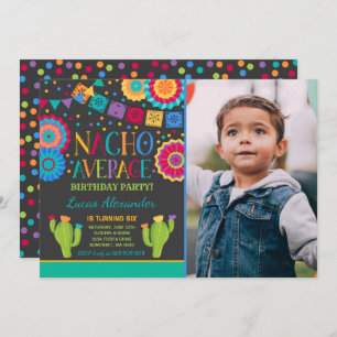 Fiesta Birthday Invitation Nacho Average Party