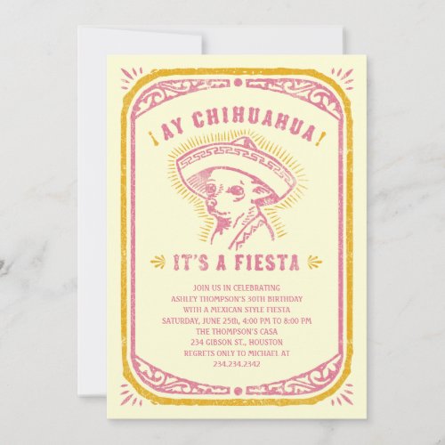 Fiesta Birthday Invitations