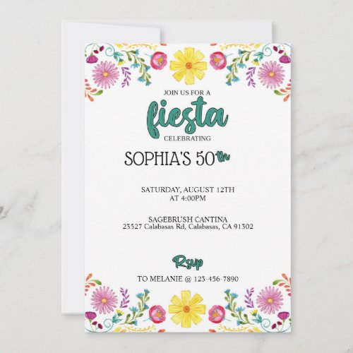 Fiesta Birthday mexican theme Save The Date