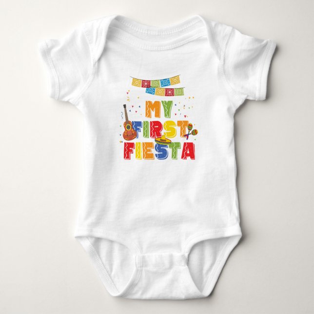 Fiesta Birthday One-Piece Bodysuit (Front)