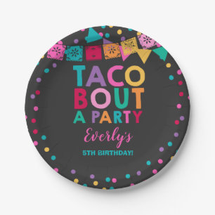 Fiesta Birthday Paper Plate 7" Taco Bout A Party