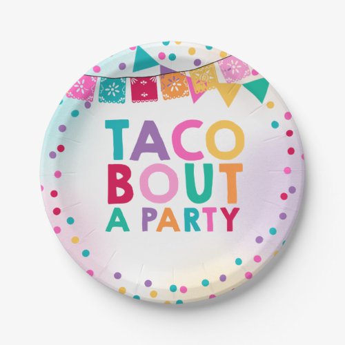 Fiesta Birthday Paper Plate 7 Taco Bout A Party