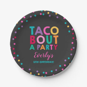 Fiesta Birthday Paper Plate 7" Taco Bout A Party