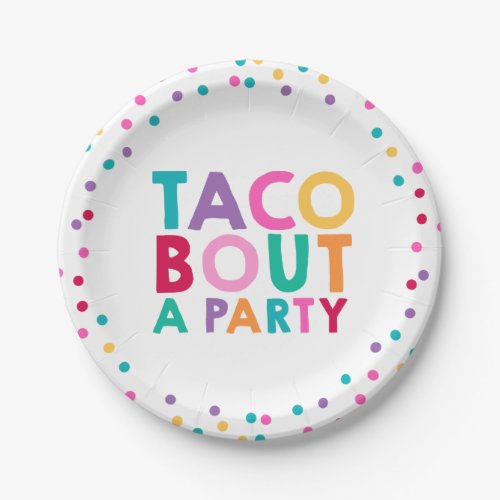 Fiesta Birthday Paper Plate 7 Taco Bout A Party
